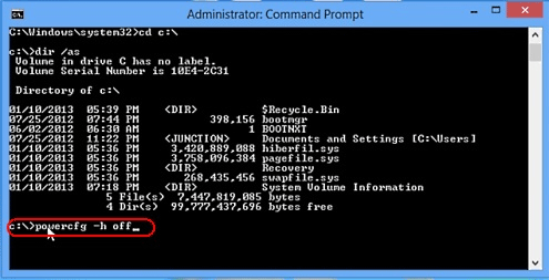 Windows 8 Admin Command Prompt
